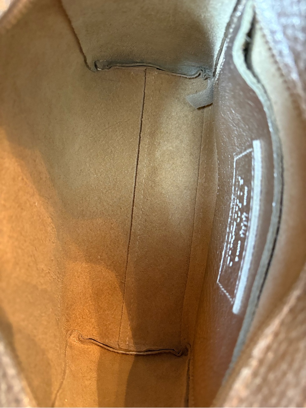 Portland Leather Goods Lucent triangle Metallic Gold Shoulder Bag - Picture 9 of 9